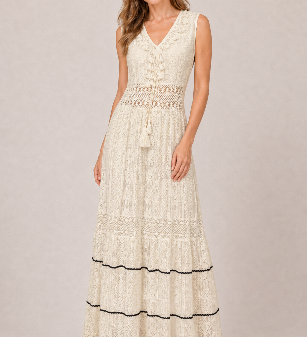 Milica | Boho maxi šaty s výstřihem do V
