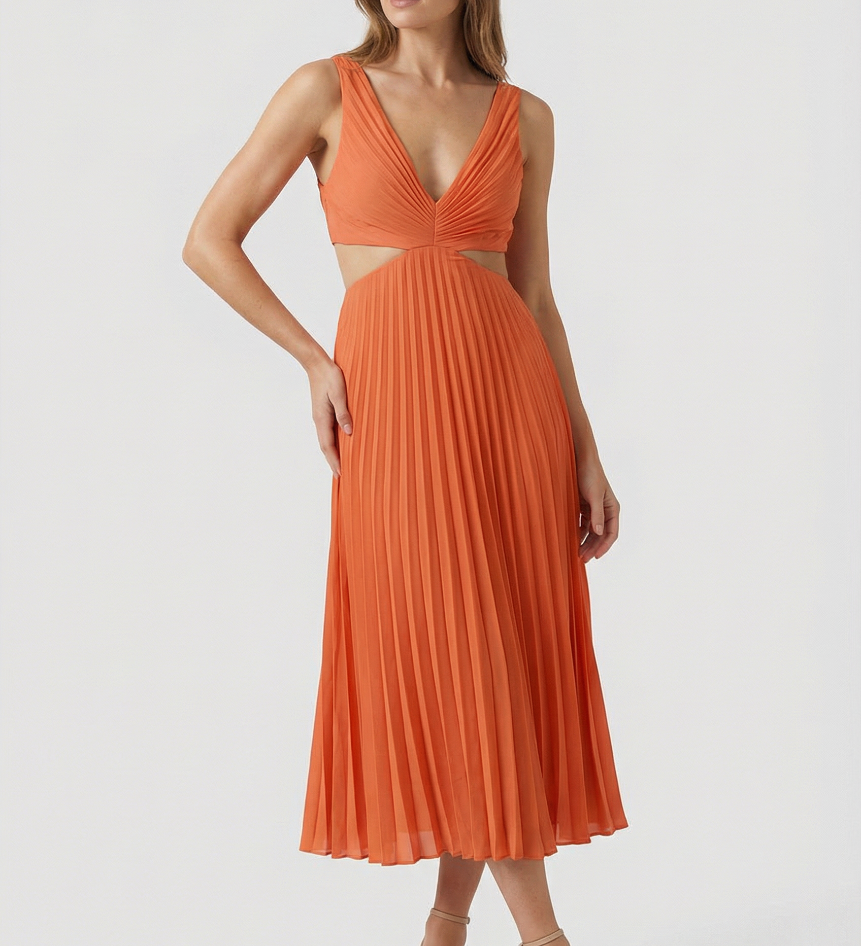 Karina | Elegantní plisované maxi šaty
