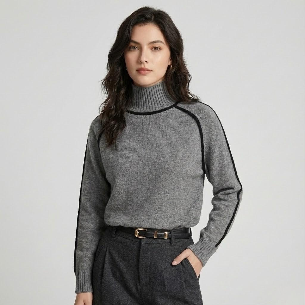Měkký elegantní svetr volného střihu v moderním stylu