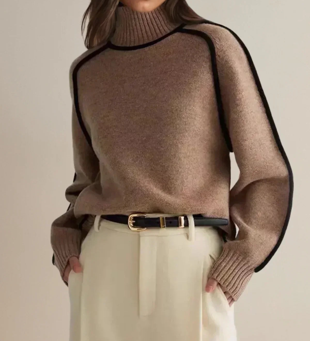 Carine | Elegantní svetr s vysokým límcem