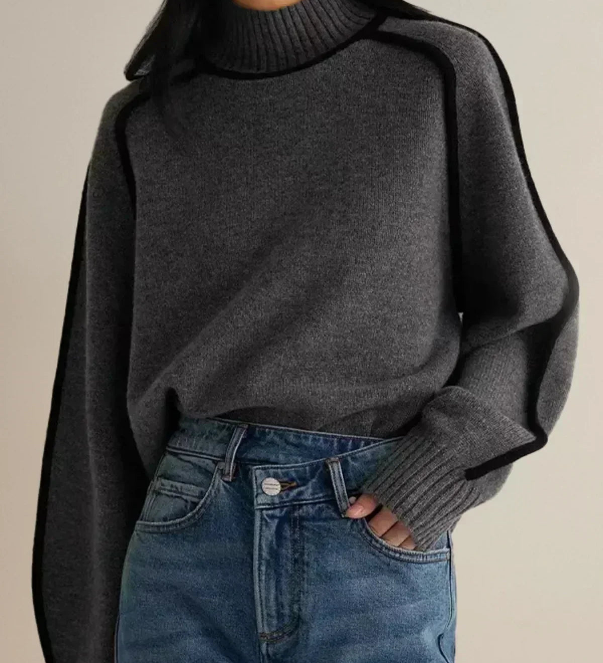 Carine | Elegantní svetr s vysokým límcem