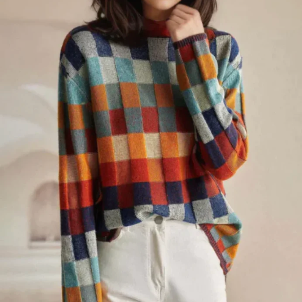 Heleen | Pohodlný retro svetr