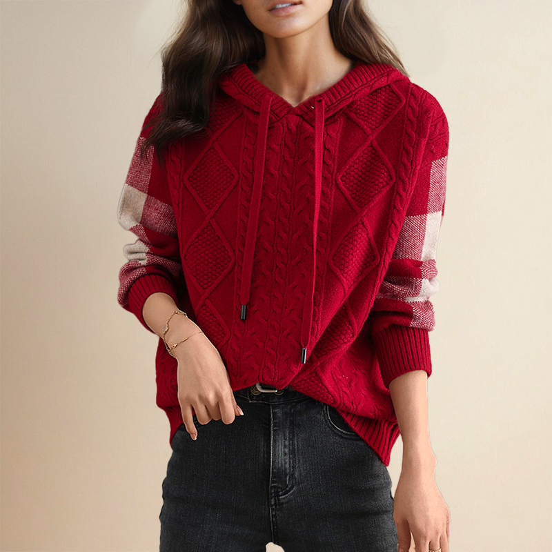 Isa | Gestrickter Kapuzenpullover