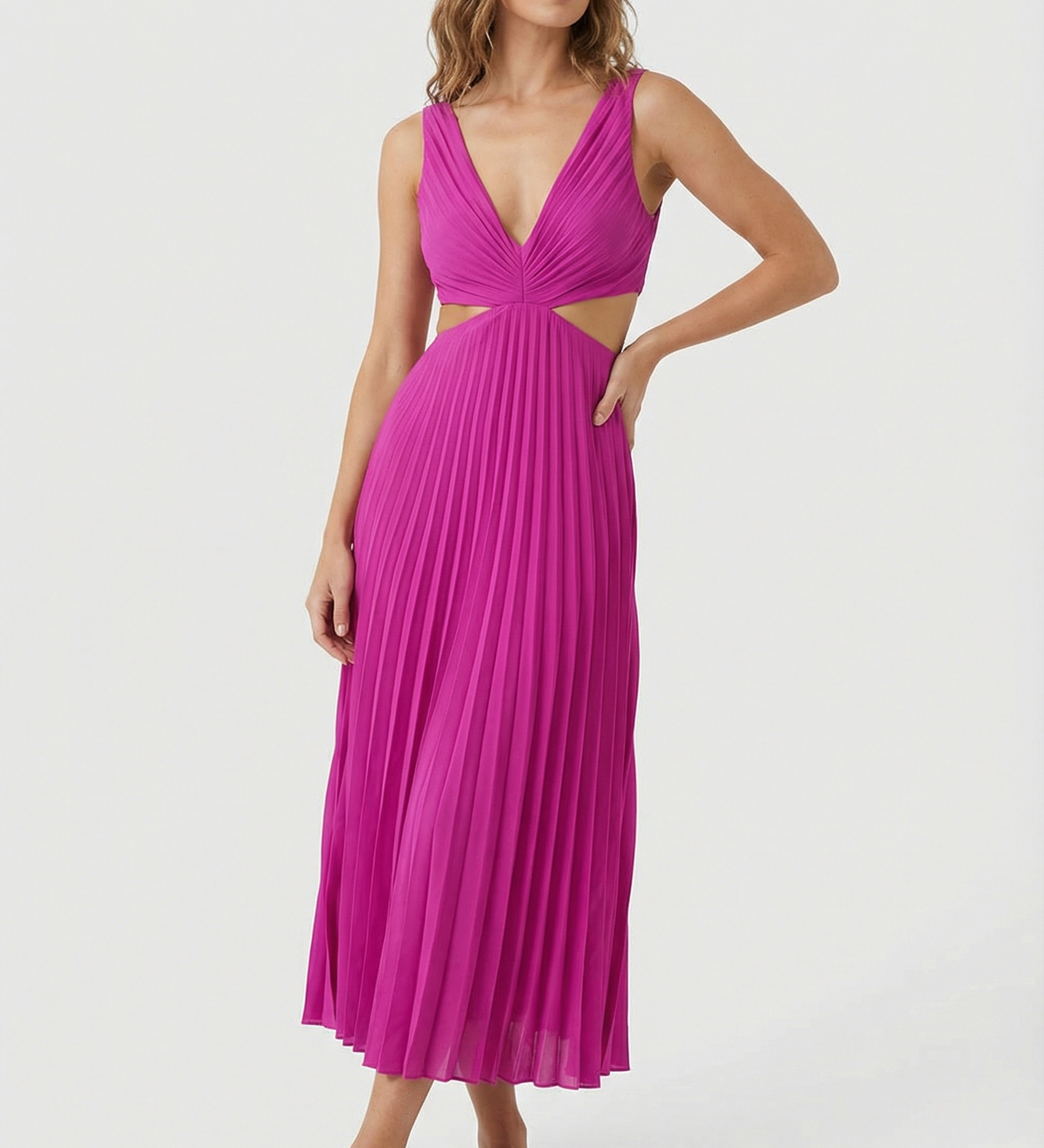 Karina | Elegantní plisované maxi šaty