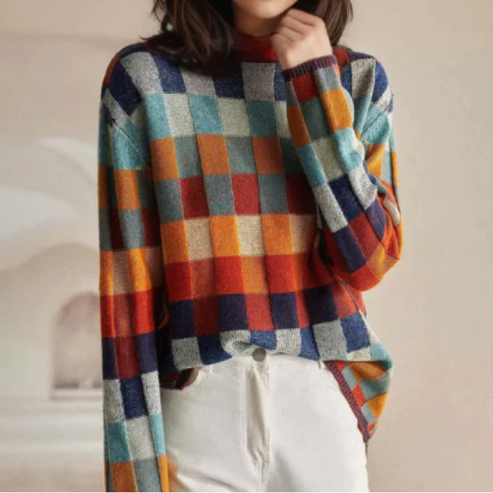 Heleen | Pohodlný retro svetr